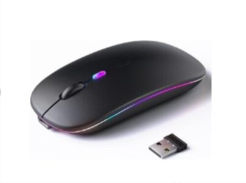 Wireless Bluetooth Mouse. Rechargeable LED. Dual Mode Mouse (Bluetooth 5.2 and USB Receiver)