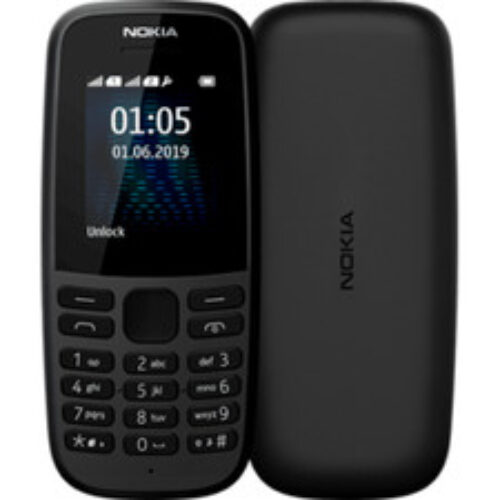Nokia 105 Dual Sim, 4MB 2G Phone, Black
