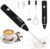 Milk frother rechargeable handheld 3-speed adjustable for latte coffee cappuccino with extra egg mixer